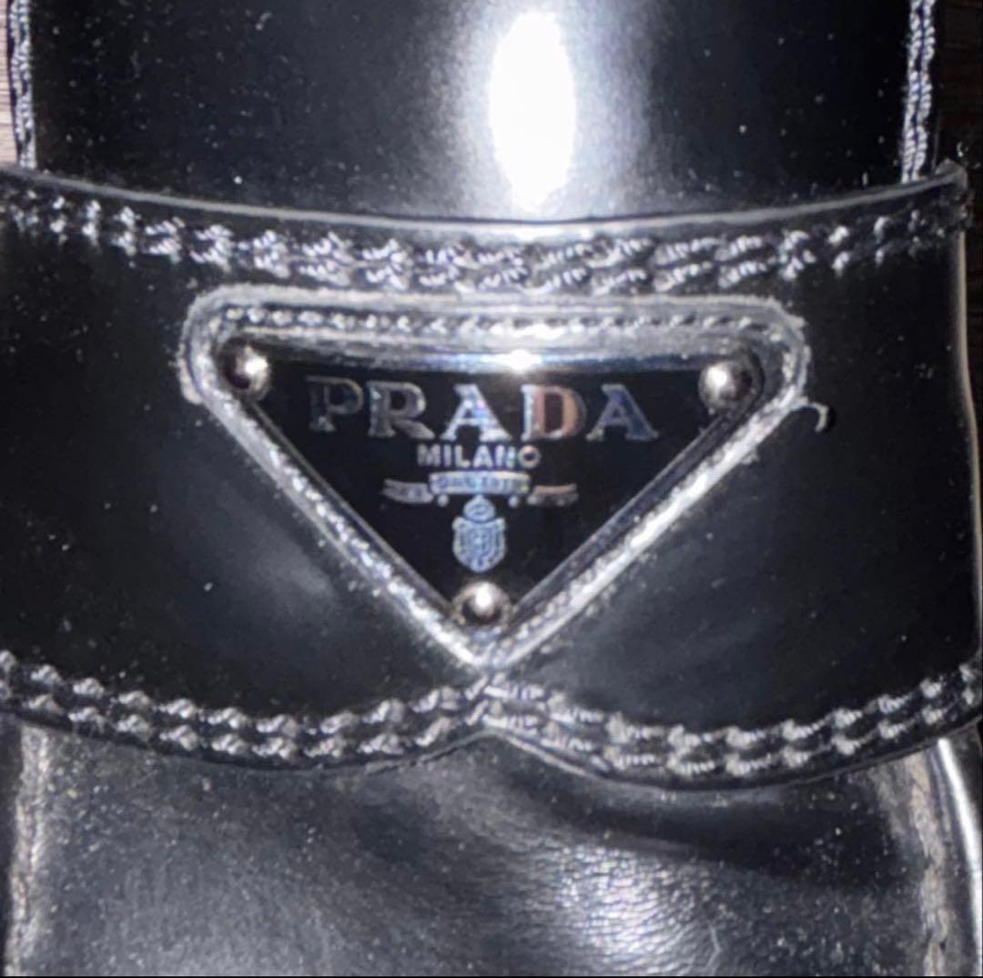 プラダ　チョコレート ブラッシュドレザー　9.5 2DE127