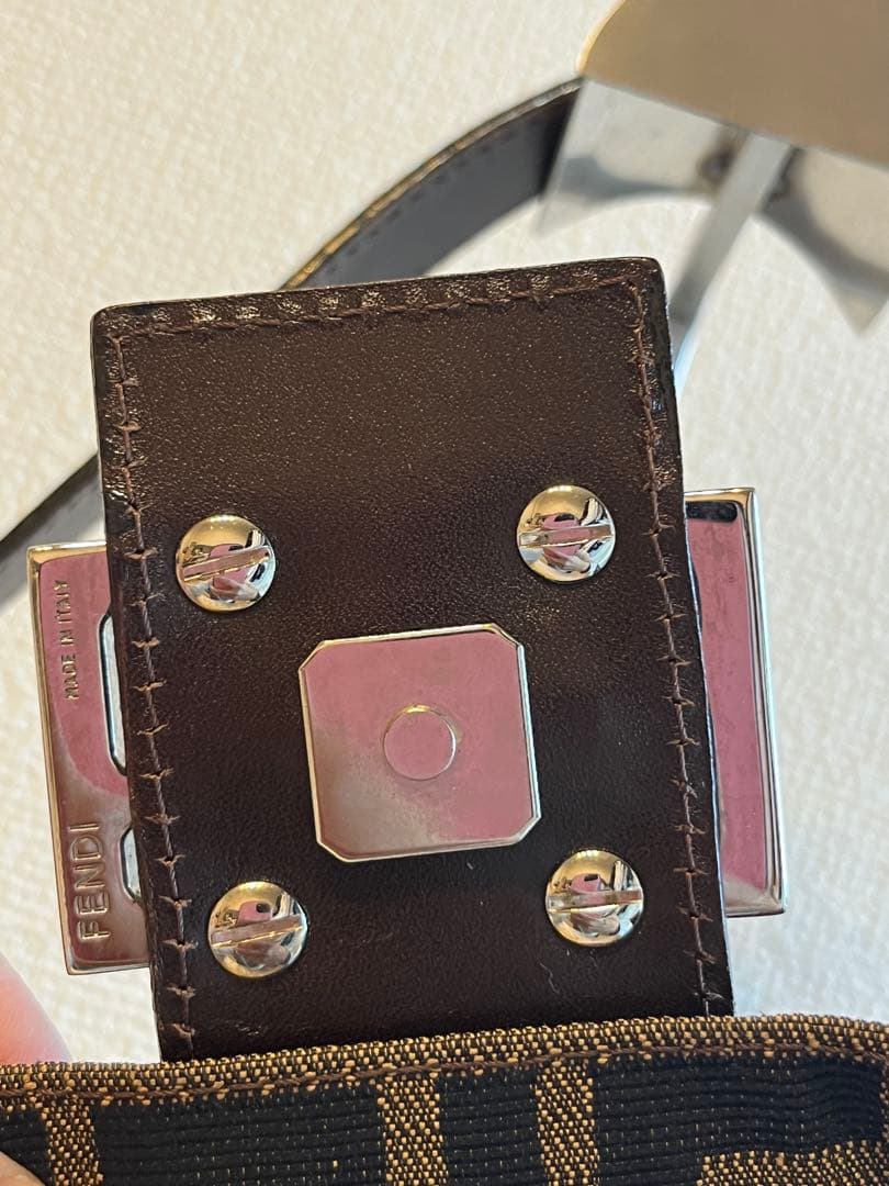 美品　FENDI　マンマバゲット　ズッカ　ブラウン　ワンショルダー　保存袋付