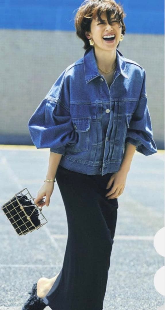 新品HYKE BALLOON SLEEVE DENIM JACKET/TYPE2