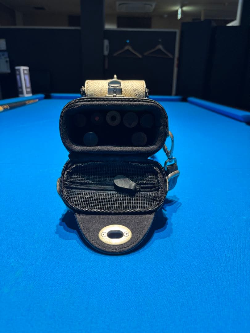 ビリヤードケース 合成皮革 小物入れ付き