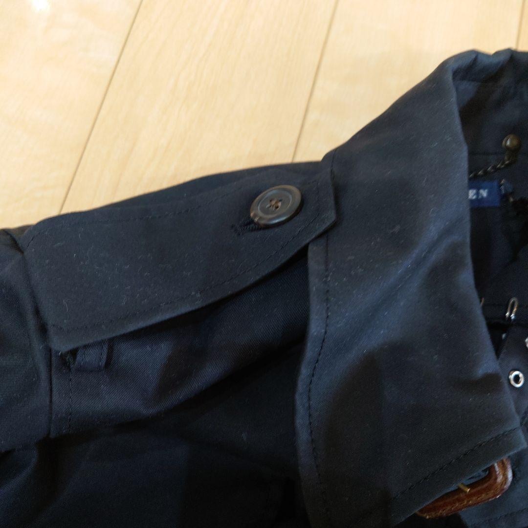 セール【新品】ラルフローレン　トレンチコート　7号　ブラック　定番　タグ付き