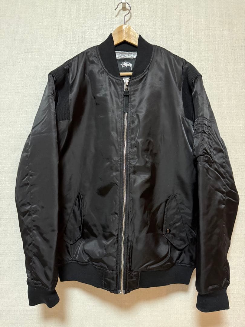 美品 STUSSY NYLON MA-1 JACKET