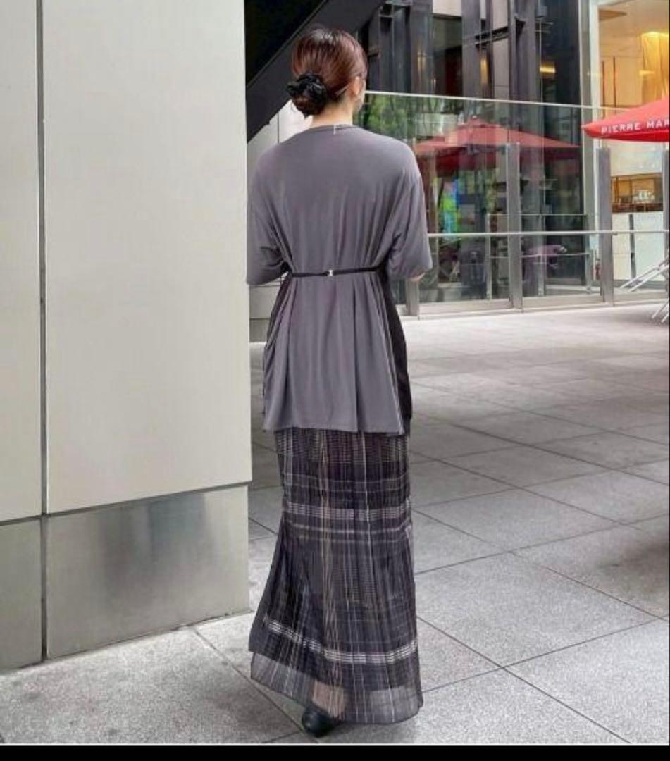 トップス Ameri MEDI SATIN DOCKING TUNIC TEE