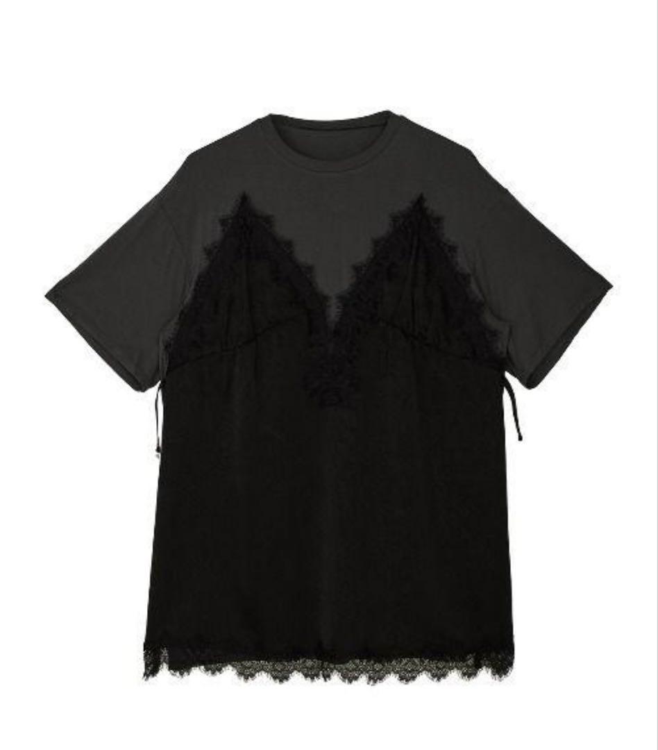 トップス Ameri MEDI SATIN DOCKING TUNIC TEE