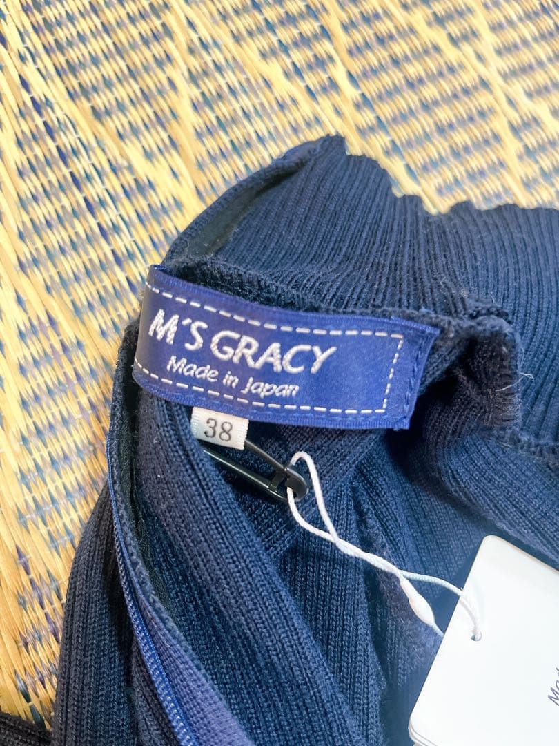 【タグ付き】 M'sGRACY ワンピース　油絵柄　ドッキングワンピース ルネ