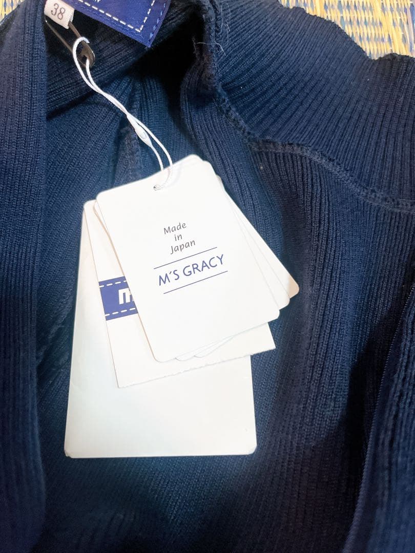 【タグ付き】 M'sGRACY ワンピース　油絵柄　ドッキングワンピース ルネ