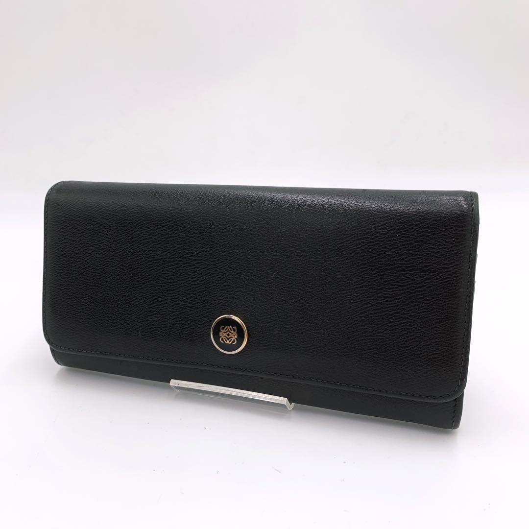 【美品✨】LOEWE ロエベ 長財布 ロングウォレット ロゴ金具