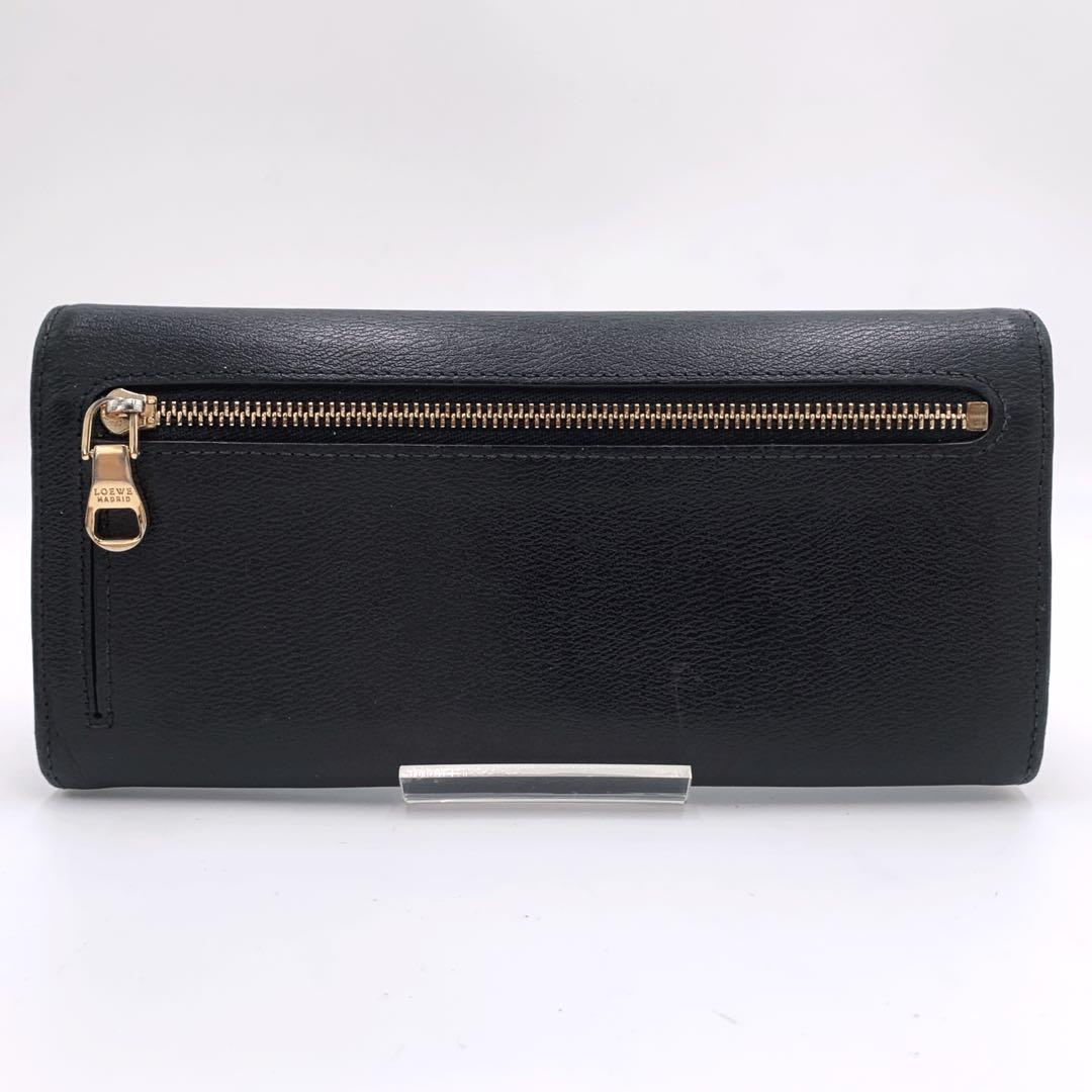 【美品✨】LOEWE ロエベ 長財布 ロングウォレット ロゴ金具