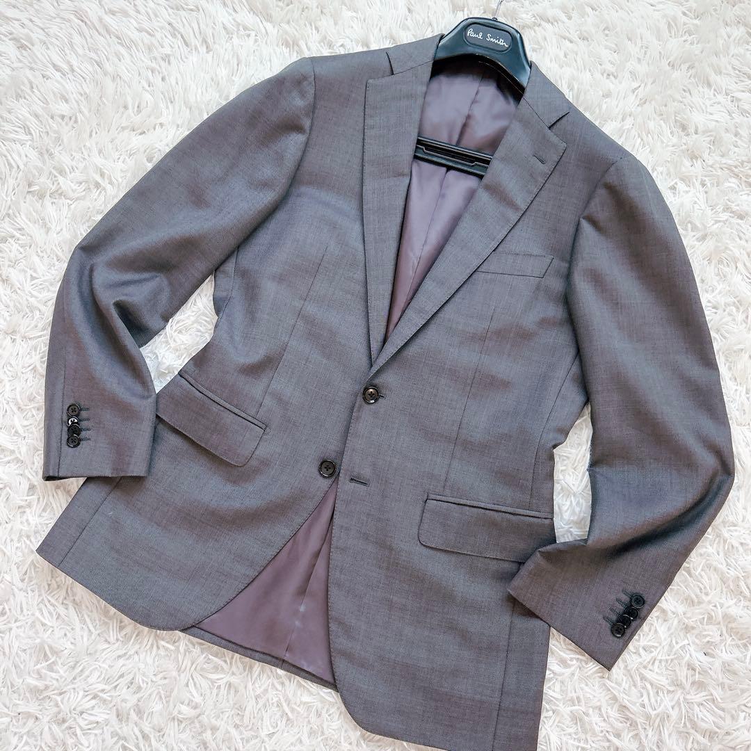 美品 リングジャケット スーツ テーラードジャケット SHIPS シルク グレー