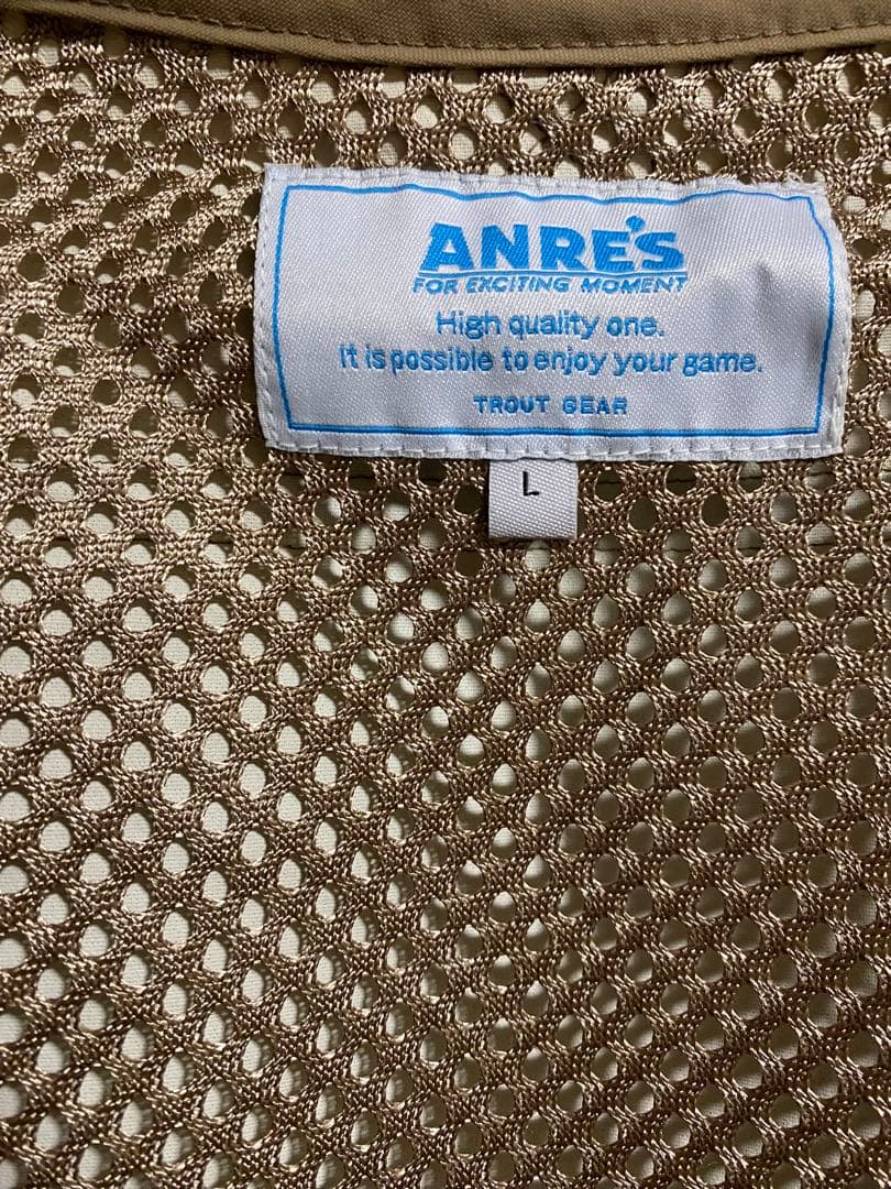 ANRE'S フィッシングベスト Lサイズ ベージュ