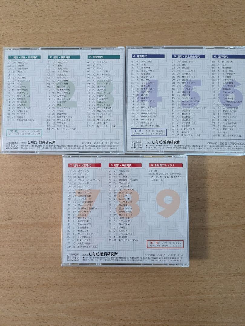 最新令和版　れきし探訪　しちだ式　CD9枚セット　七田式　中学受験　歴史
