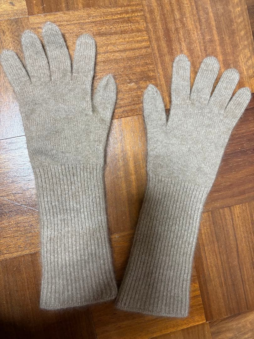 小物 AURALEE BABY CASHMERE KNIT LONG GLOVES