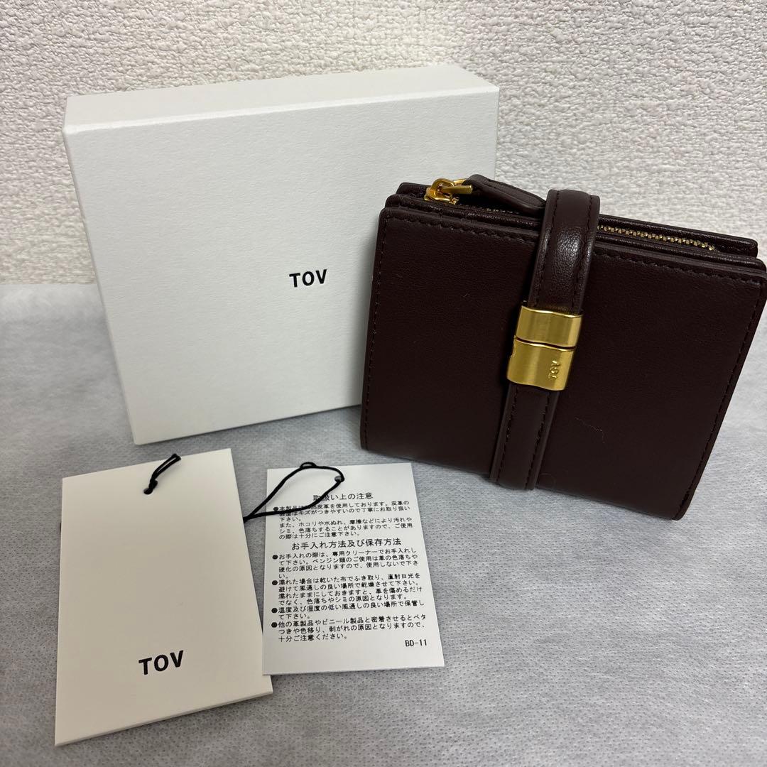 TOV PAON WALLET トーヴ　ポン　ブラウン　二つ折り財布