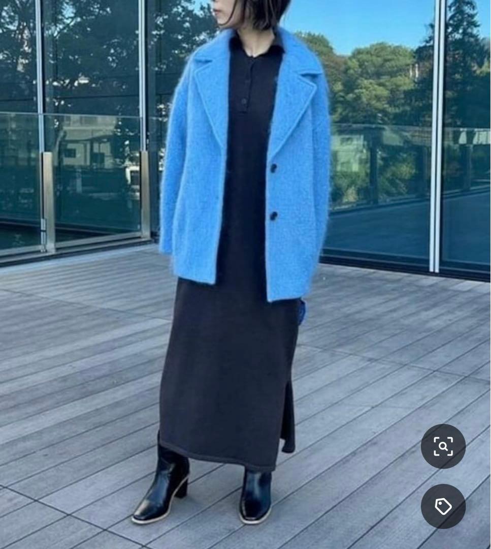 B:MING by BEAMS シャギー ミドルコート ライトブルー　S