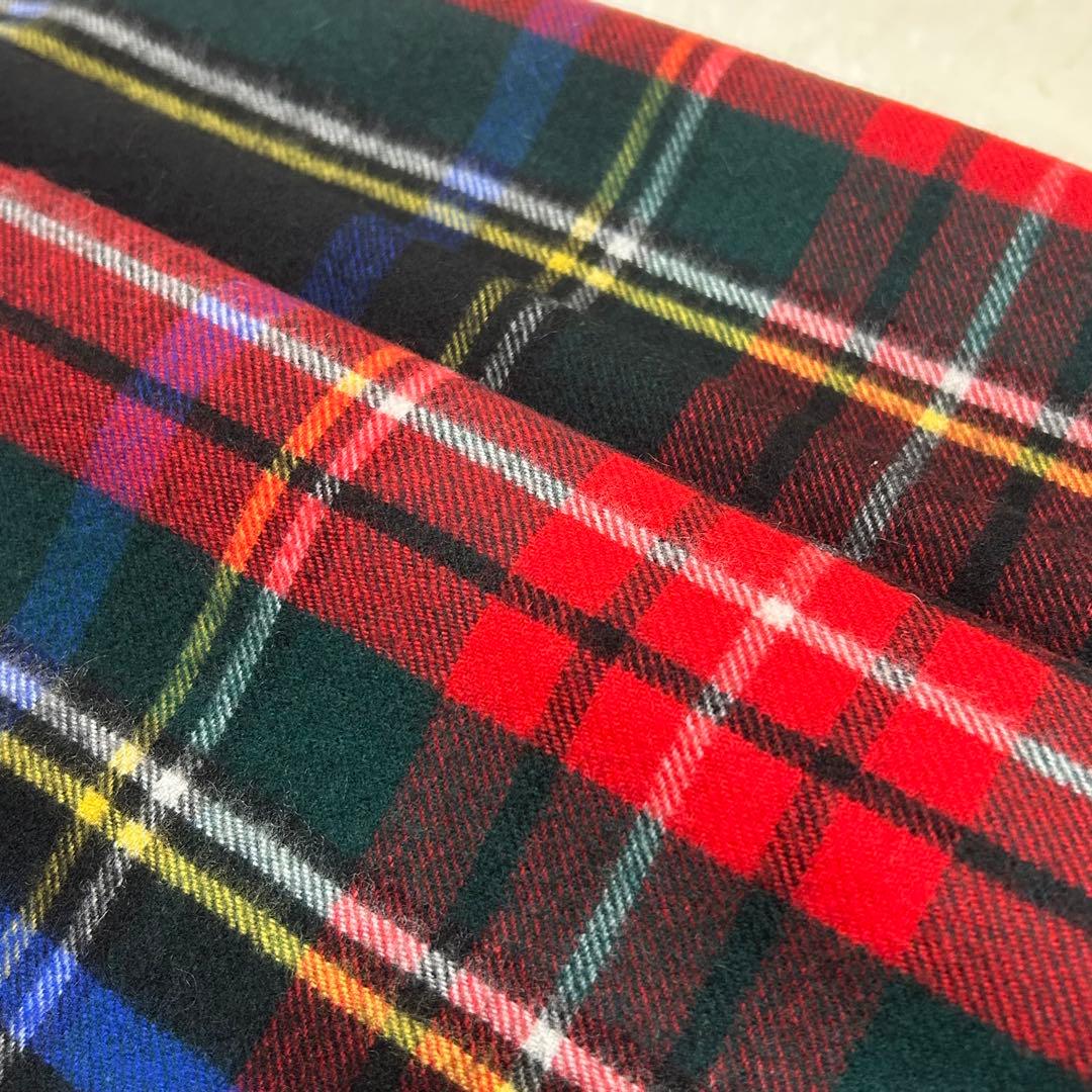 【極美品】ジョンストンズオブエルガン カシミヤ100% 大判ストール チェック