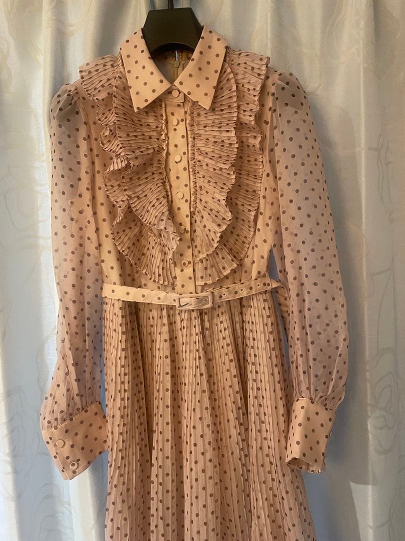 ERADIE シフォンドットプリーツワンピース