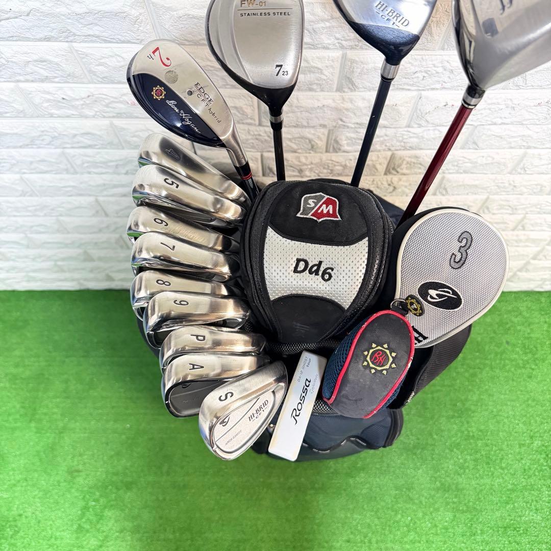 ゴルフセット　初心者応援　HI-BRID カーボンシャフト　飛距離抜群　メンズ