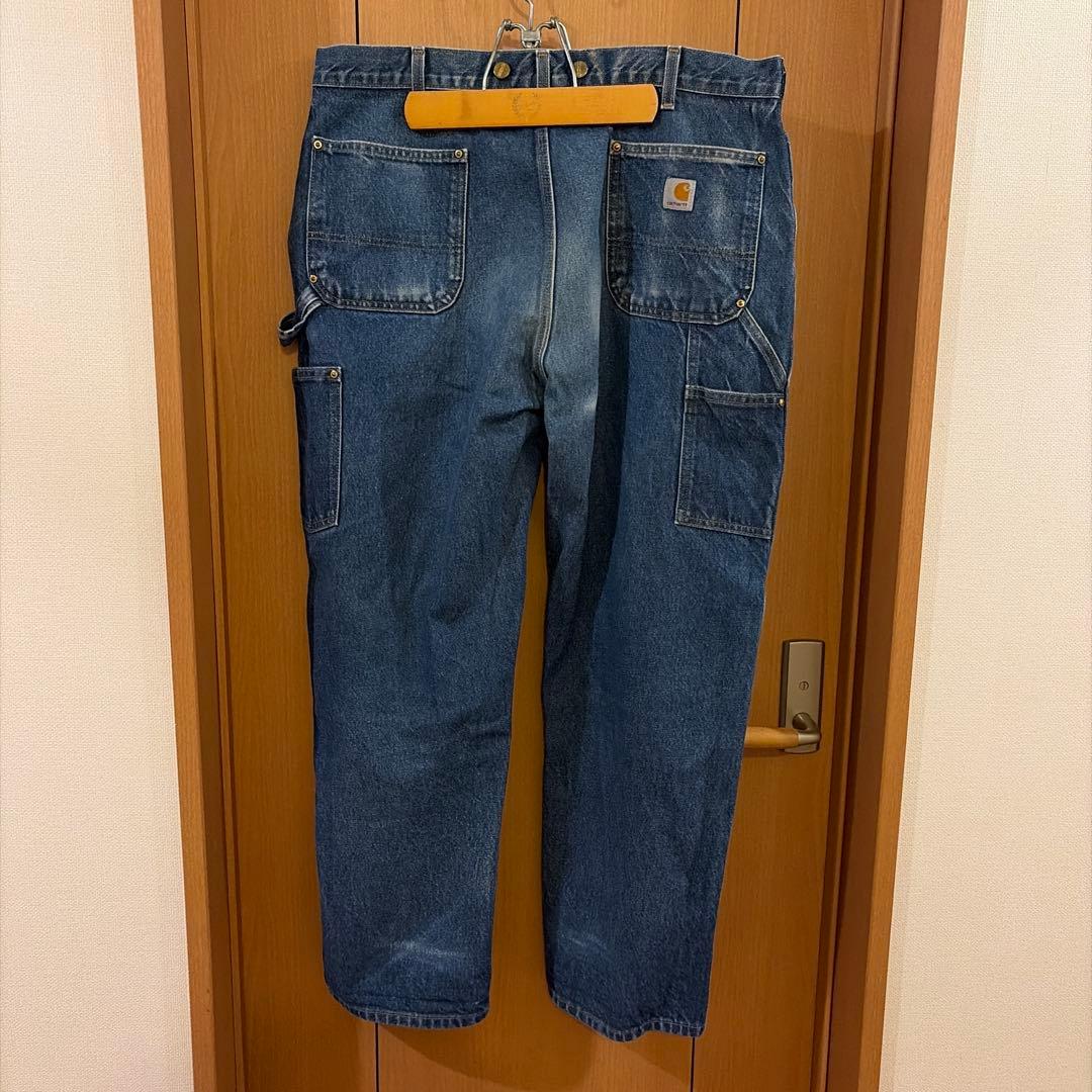 W38xL30 カーハート デニムペインターパンツ ダブルニー メキシコ製 ④