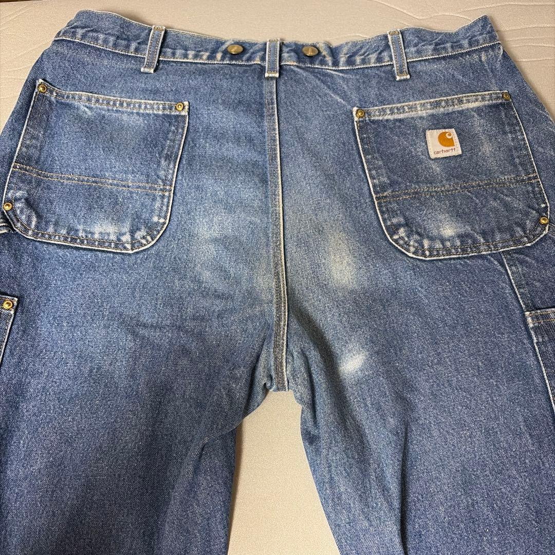 W38xL30 カーハート デニムペインターパンツ ダブルニー メキシコ製 ④