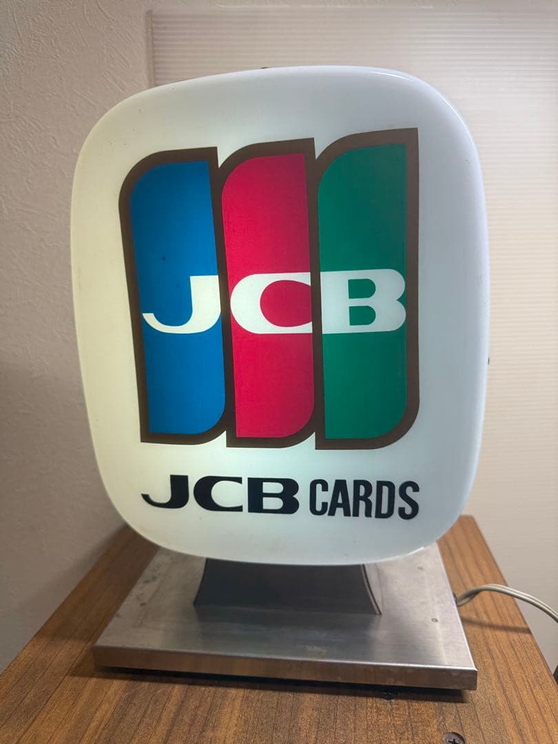 JCBカード電飾看板　置き型　昭和レトロ　非売品難有り