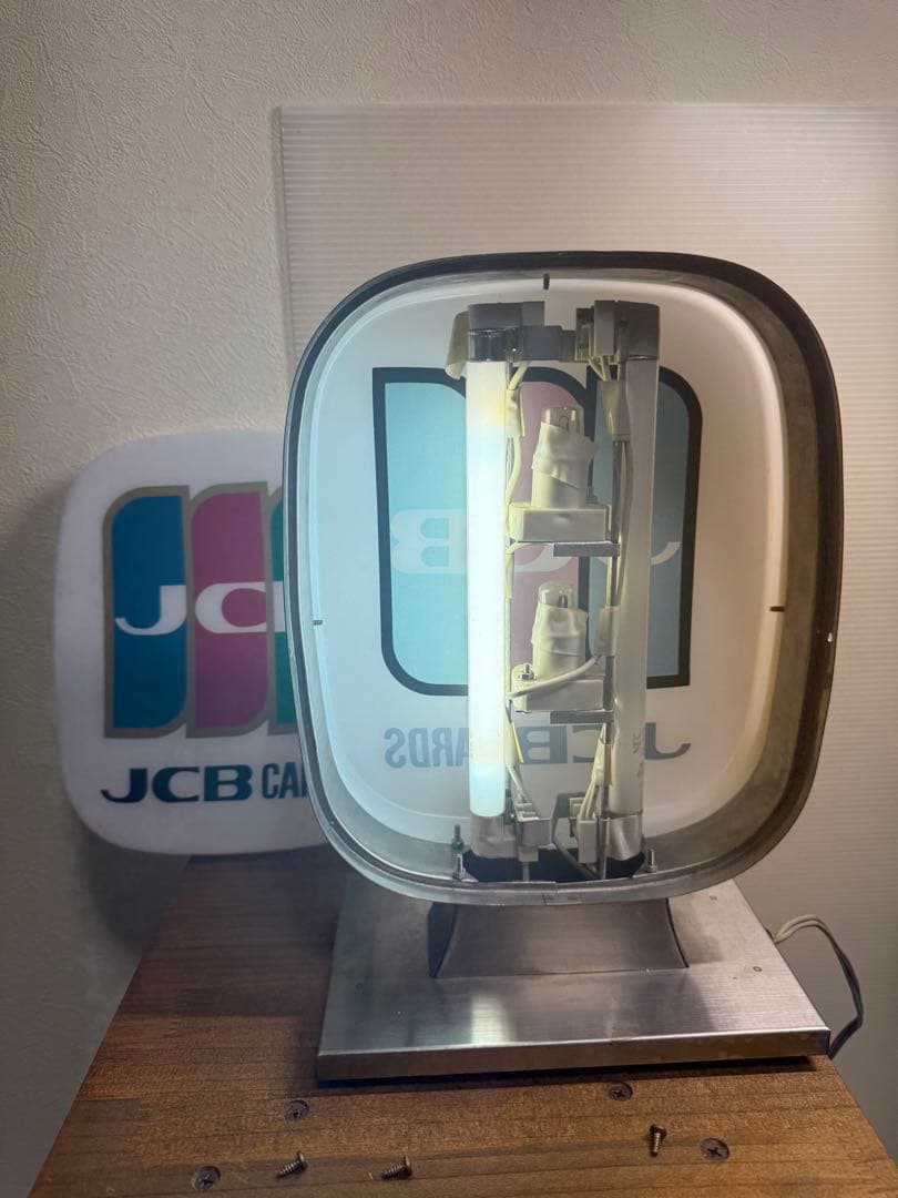 JCBカード電飾看板　置き型　昭和レトロ　非売品難有り