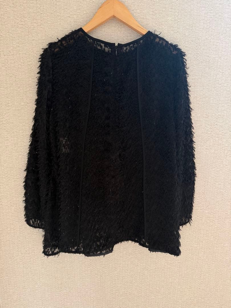 アナイ　カットジャガードフレアブラウス　トップス　ブラウス