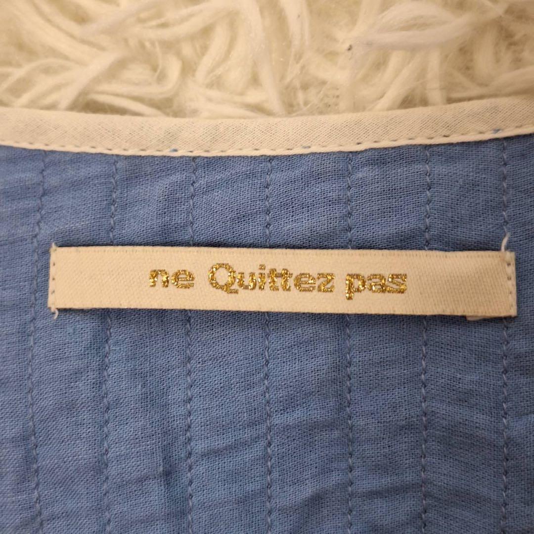 美品✨ヌキテパ コットンボイルストライプドレス ブルー 2023年 完売品