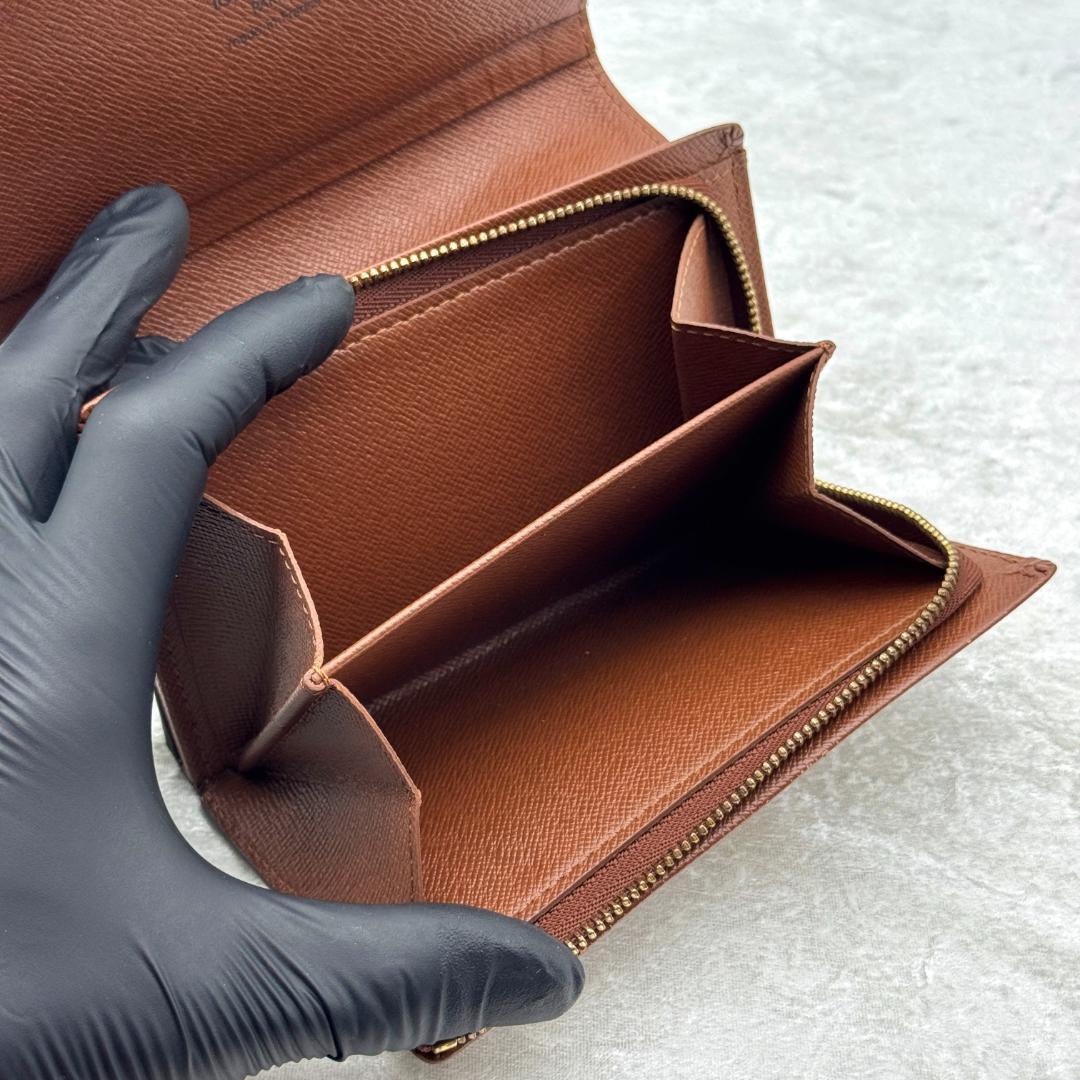 極上 ルイヴィトン モノグラム ポルトフォイユ トレゾール 折り財布 A12