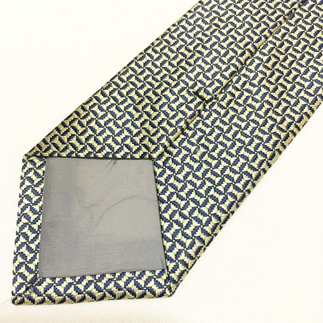 未使用級 H織りタイ ファソネH柄 エルメス HERMES ネクタイ アイボリー