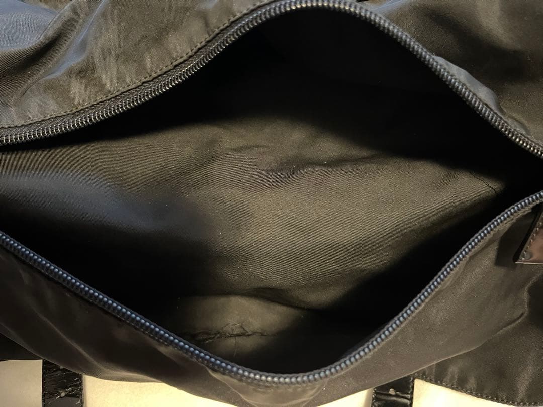 値下げ！PRADA メッセンジャーバッグ ブラック レザー テスートナイロン