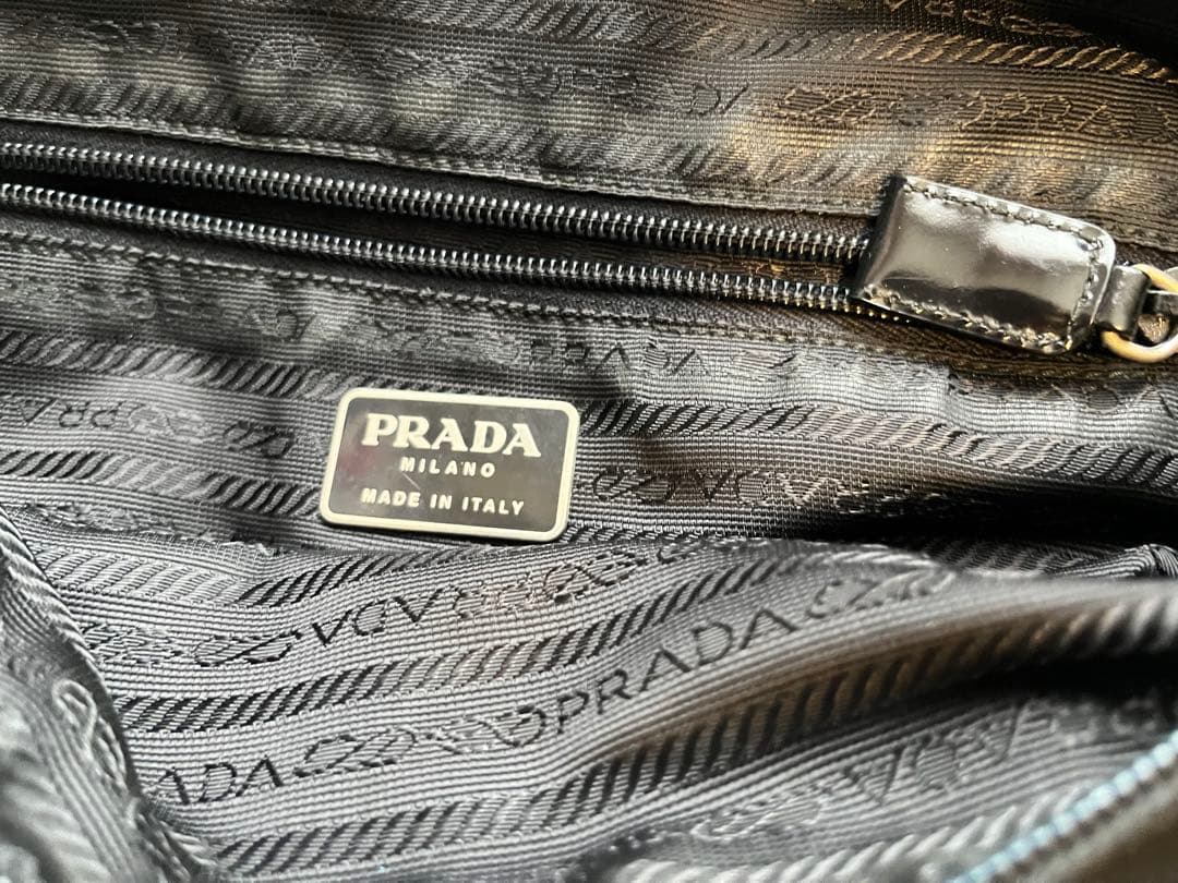 値下げ！PRADA メッセンジャーバッグ ブラック レザー テスートナイロン