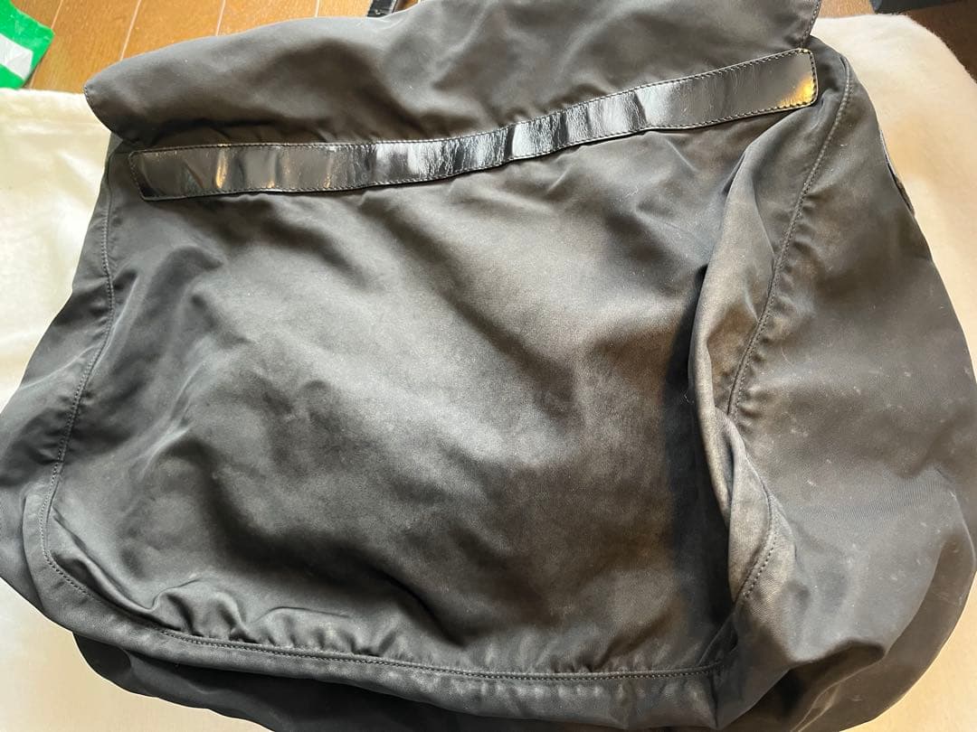 値下げ！PRADA メッセンジャーバッグ ブラック レザー テスートナイロン