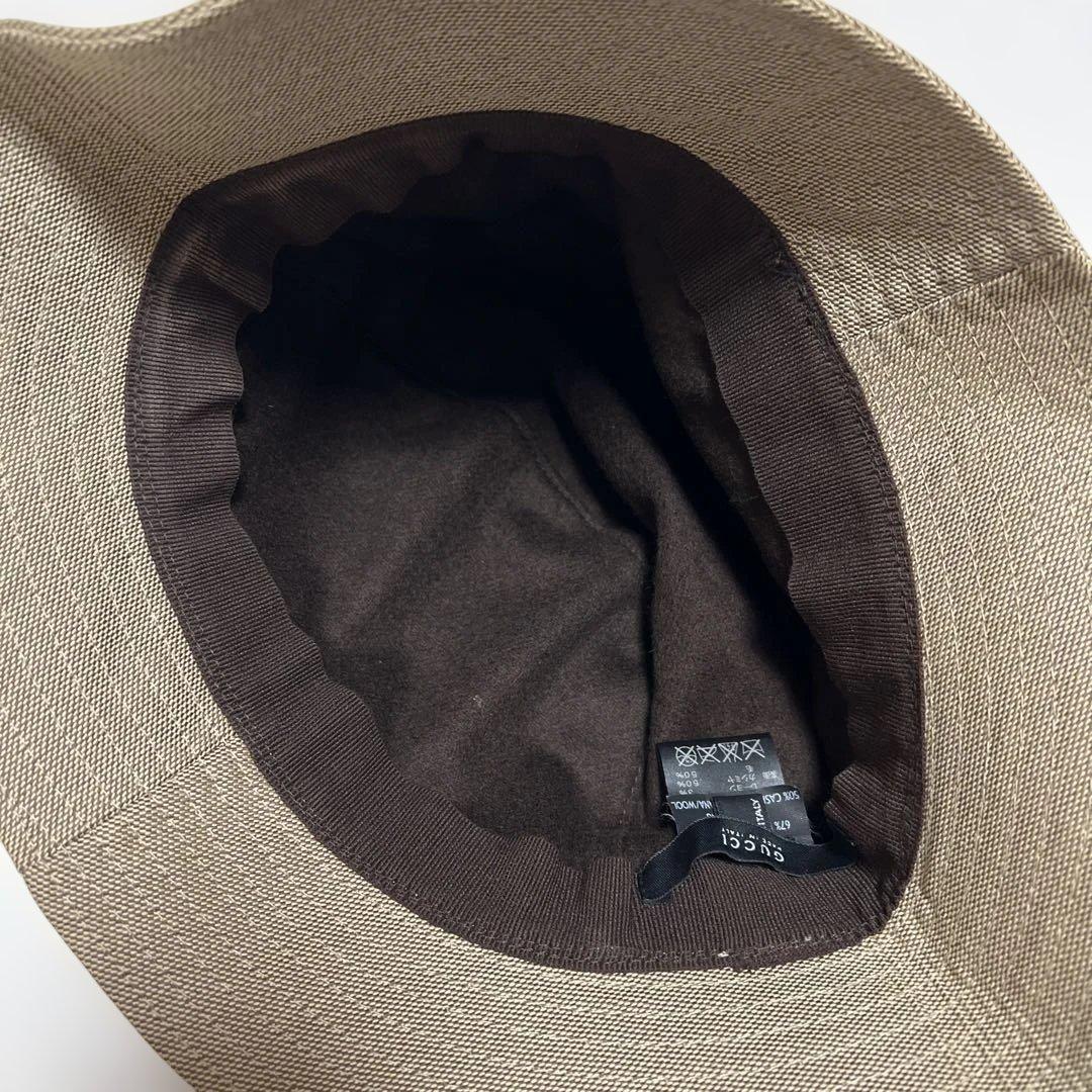 グッチ　バケットハット/キャンバス/無地/レディース