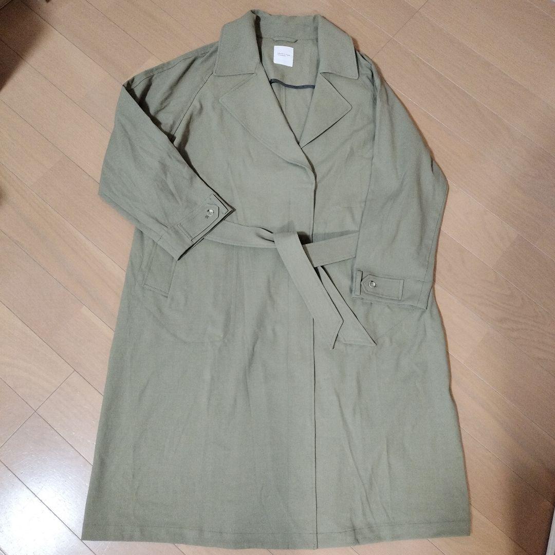 【美品】北欧暮らしの道具店 香菜子さんとつくった着回し頼れるコート ライトカーキ