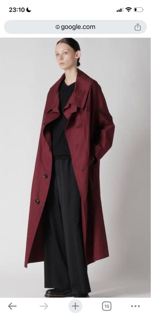 Y's コットンツイル　ロングケープコート