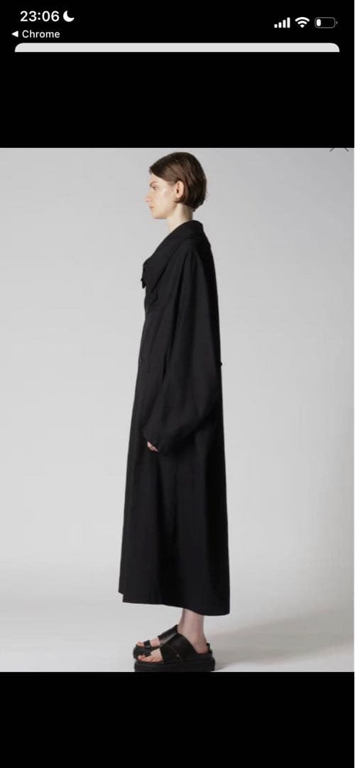 Y's コットンツイル　ロングケープコート