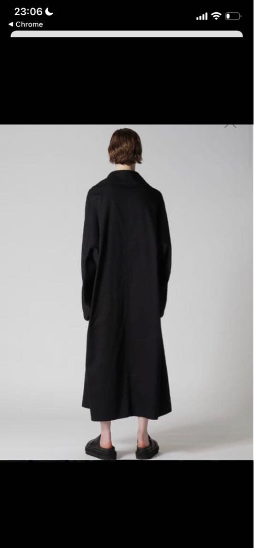 Y's コットンツイル　ロングケープコート