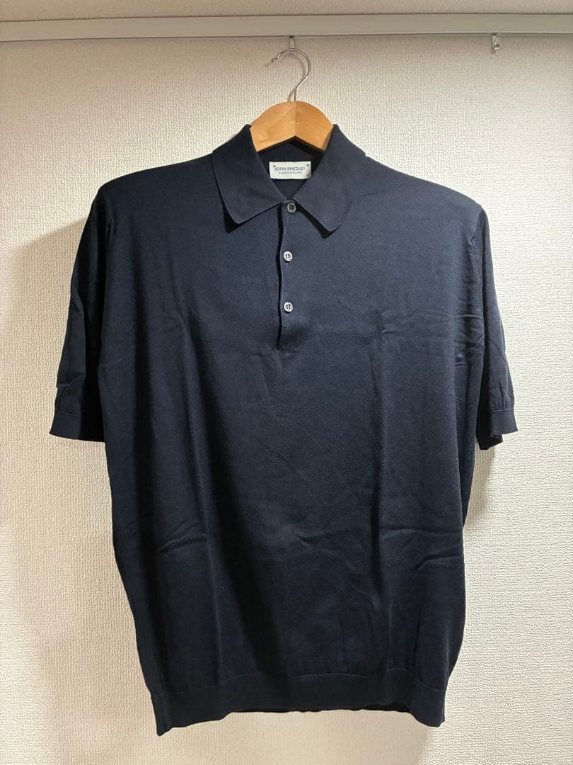 JOHN SMEDLEY ネイビーポロシャツ　isis