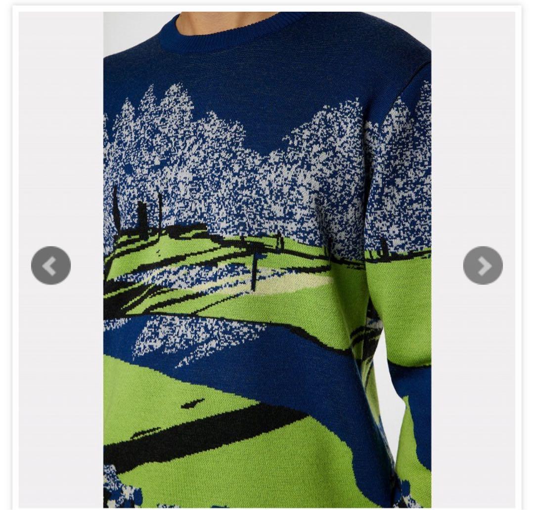 J.LINDEBERG オーガスタ風景柄ニットセーター