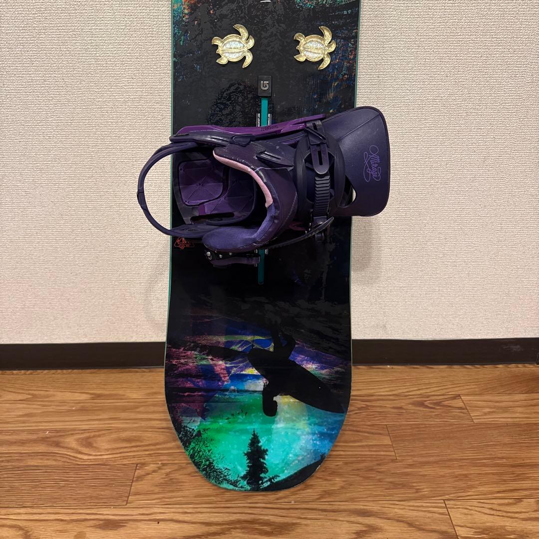 スノボ 板、ビンディング、ゴーグル、グローブセット