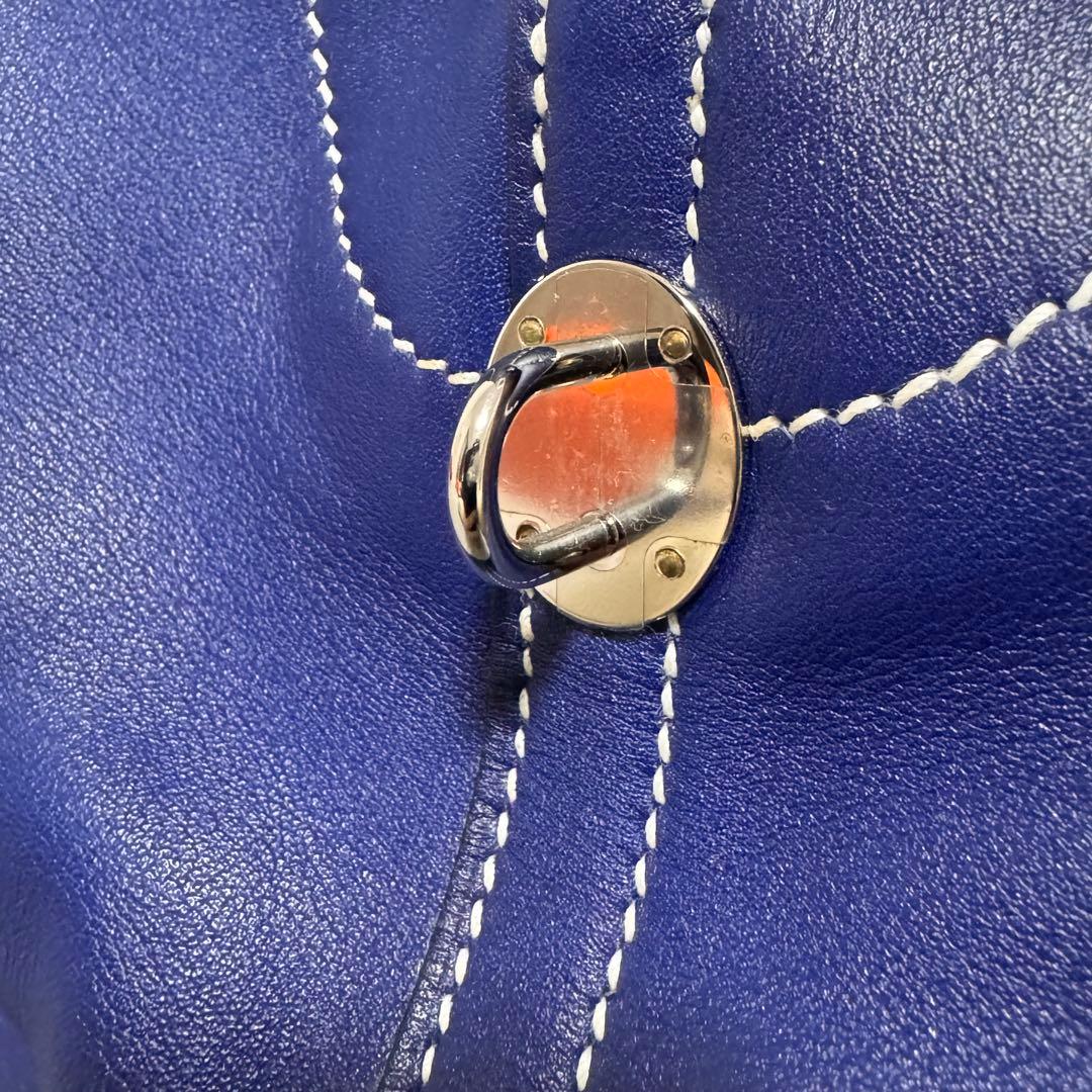 レオ太郎　HERMES エルメス　ボリードリラックス45 ネイビー　ブルー