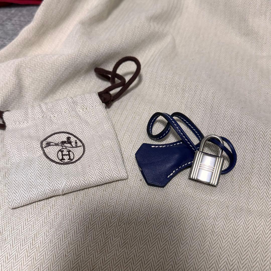 レオ太郎　HERMES エルメス　ボリードリラックス45 ネイビー　ブルー