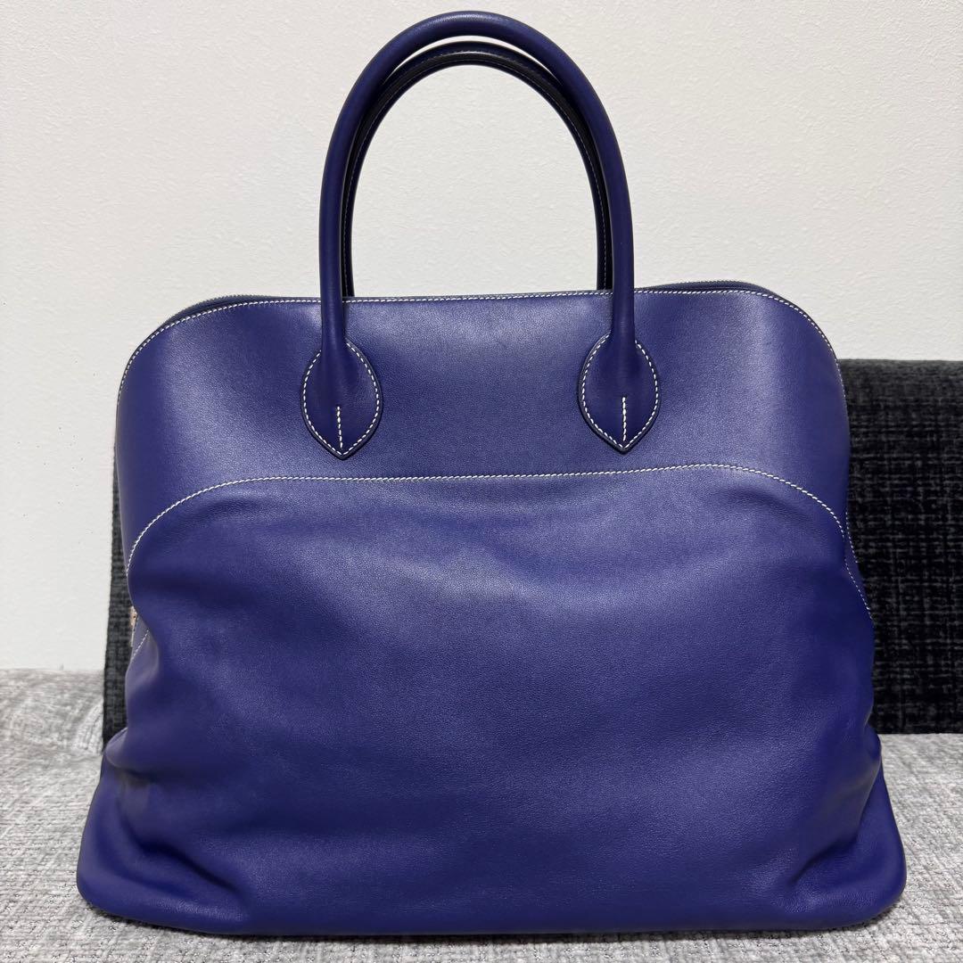レオ太郎　HERMES エルメス　ボリードリラックス45 ネイビー　ブルー