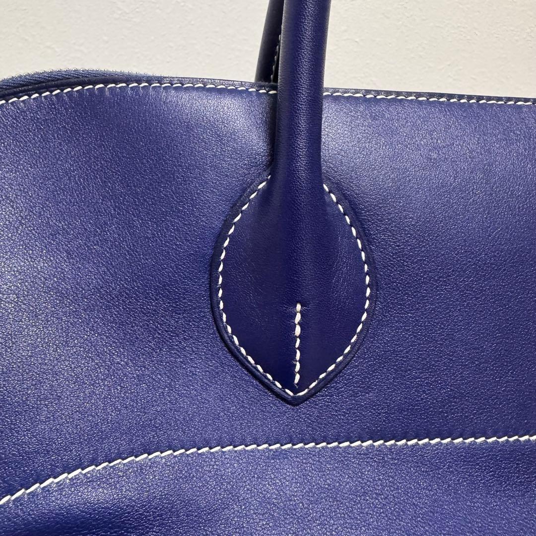 レオ太郎　HERMES エルメス　ボリードリラックス45 ネイビー　ブルー