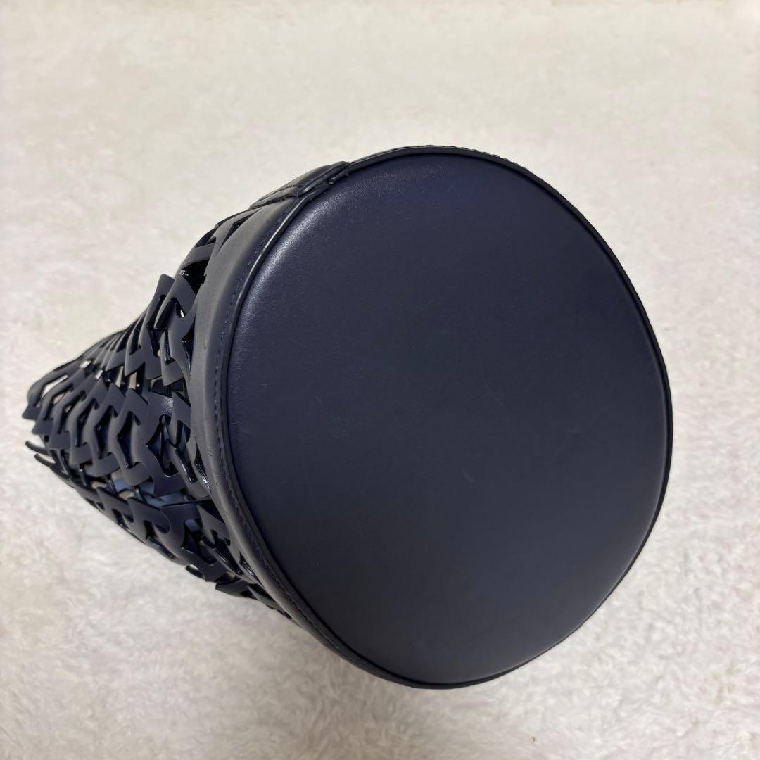 ✨️美品✨️ ケイトスペード ドリー ミディアムバケット かごバッグ ネイビー