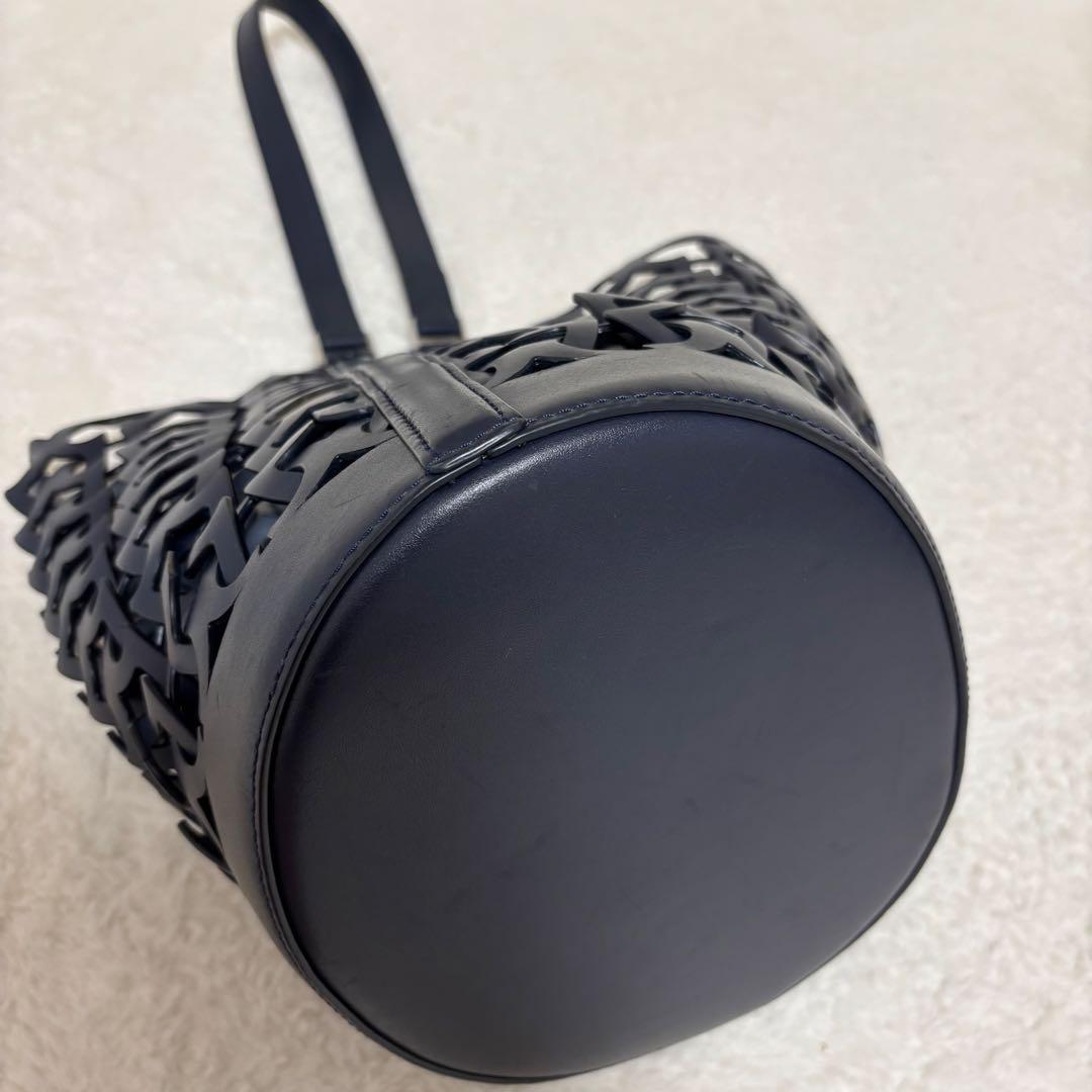 ✨️美品✨️ ケイトスペード ドリー ミディアムバケット かごバッグ ネイビー