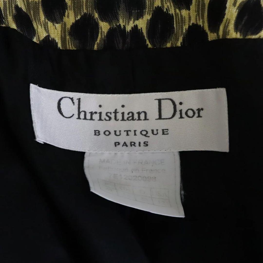 Christian Dior レオパード シルクテーラードジャケット