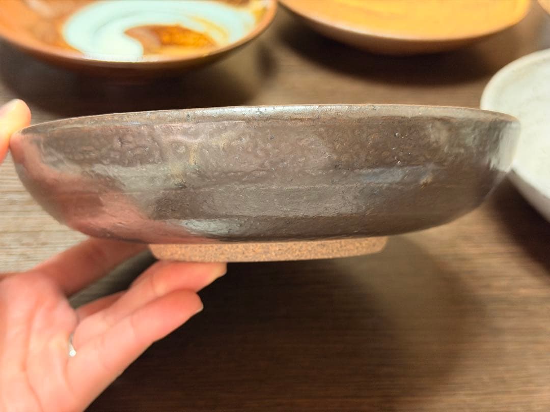 越前焼／皿／そば／新品