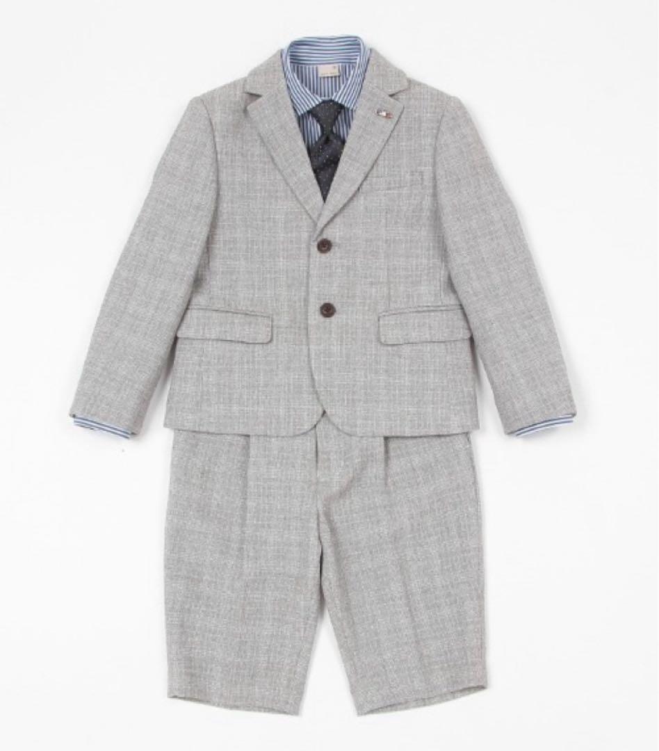プティマイン グレー フォーマルスーツ 130cm