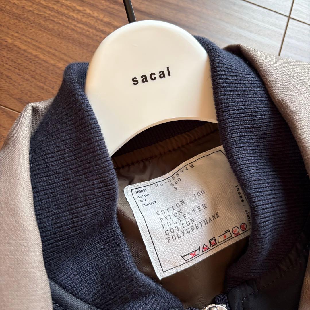 サイズ3 sacai × WTAPS CottonBackSatinJacket